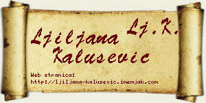 Ljiljana Kalušević vizit kartica